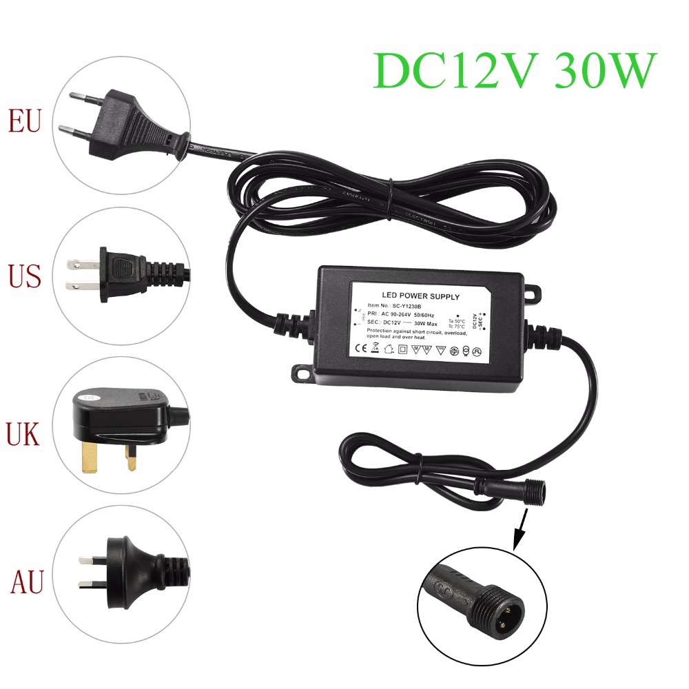 Outdoor Lighting Uk - IP67 Waterproof DC12V 30W Transformer Power