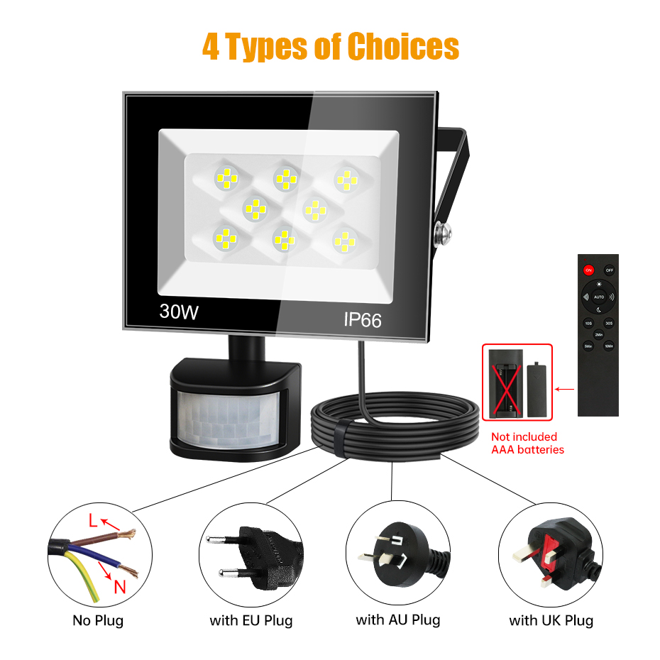 Outdoor LED Floodlight PIR Mot - Outdoor Lighting Uk ulasan dan harga