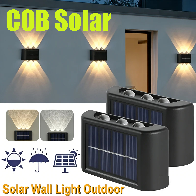 COB Solar Wall Lamp Outdoor Wa - Outdoor Lighting And Landscape ulasan dan harga