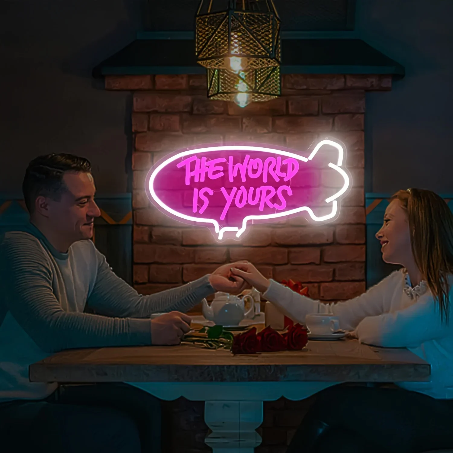 The World Is Yours Blimp Neon  - Outdoor Lighting For Your Home ulasan dan harga