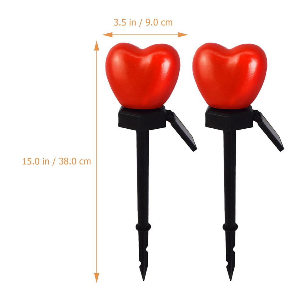 2 Pcs Decoration Heart Solar L - Outdoor Lighting Pathway ulasan dan harga