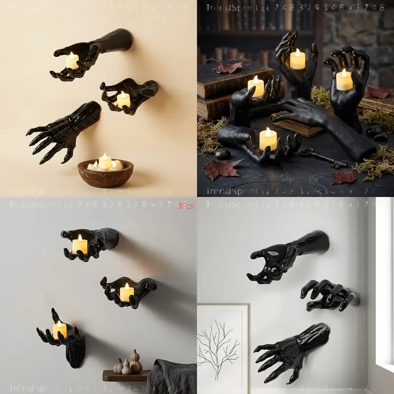 3 Pcs Halloween Wall Decor Lig - Outdoor Lighting Black ulasan dan harga
