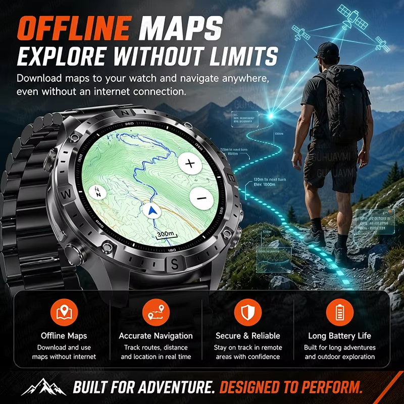 T-Rex3 Pro New GPS Smart Watch - Outdoor Lighting Wireless ulasan dan harga