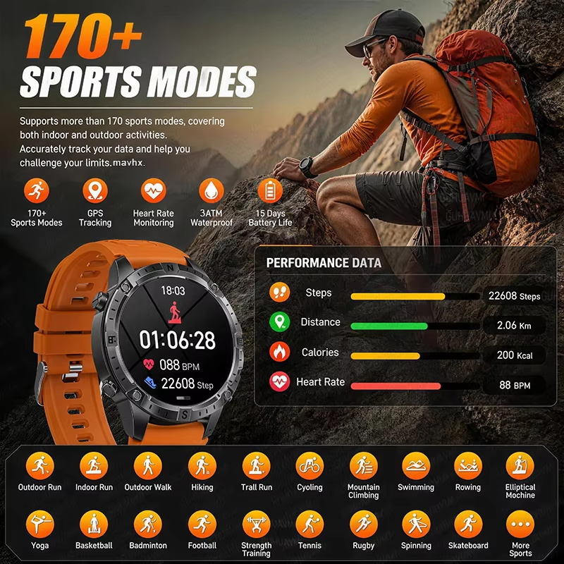 T-Rex3 Pro New GPS Smart Watch - Outdoor Lighting Wireless ulasan dan harga