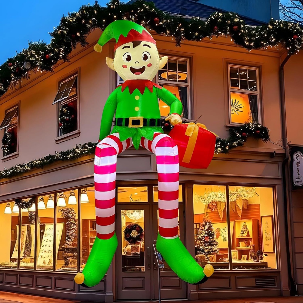 8FT Christmas Inflatables Sitt - Outdoor Lighting Effects ulasan dan harga