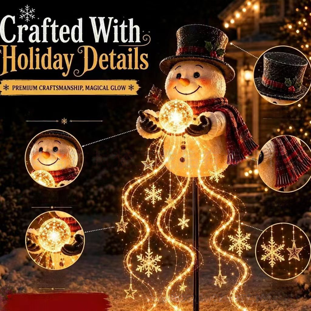 Lighted Christmas Snowman Deco - Outdoor Lighting Effects ulasan dan harga