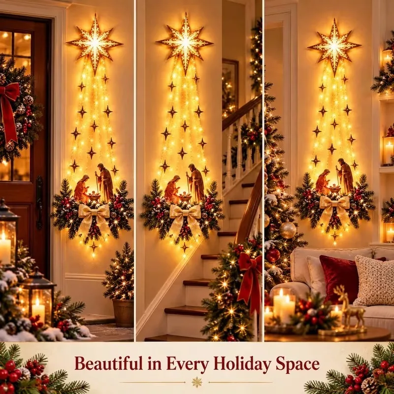 1-5PCS Glowing Xmas Door Hange - Outdoor Lighting Effects ulasan dan harga