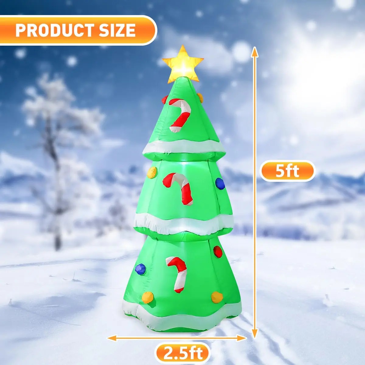 5FT/1.5M Christmas Inflatable  - Outdoor Lighting Effects ulasan dan harga